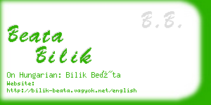 beata bilik business card